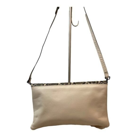 Vittoria Napoli Cream Leather with Snake Skin Accents - Picture 2 of 6